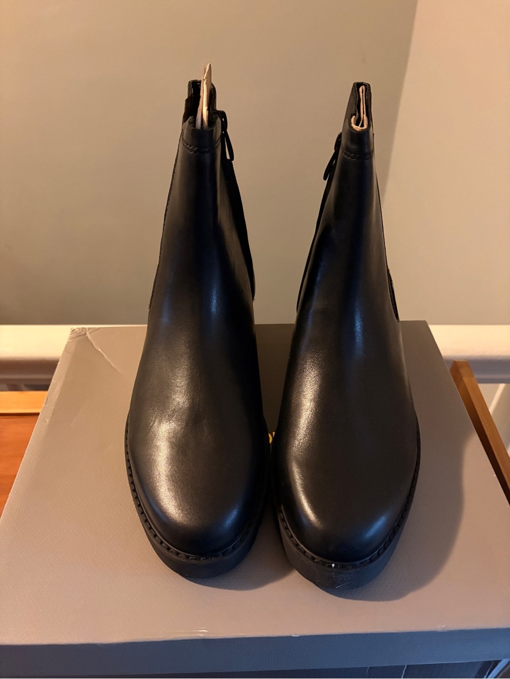 Franco Sarto Black Chelsea Ankle Boots